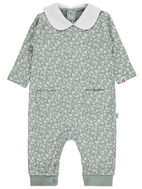 Civil Baby Çiçek Empirme 6-18 Ay Tulum - Yeşil 6-9 Ay - S000494720-14939