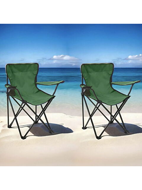 Simple Living 2'li Piknik ve Kamp Sandalyesi - Yeşil - S000372531-18194