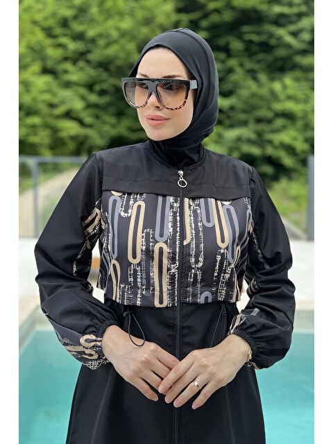 Remsa Tek Üst Paraşüt Tam Kapalı Tesettür Mayo 2451 Golden - S000358457-19351