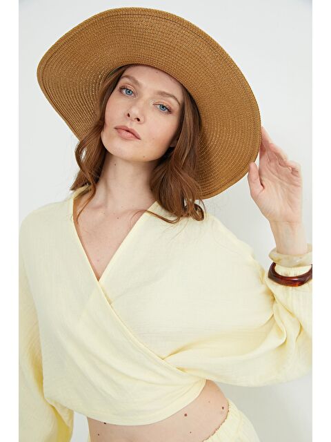 Fullamoda Önü Bağlamalı Yarasa Kol Bluz - S000529317-20072