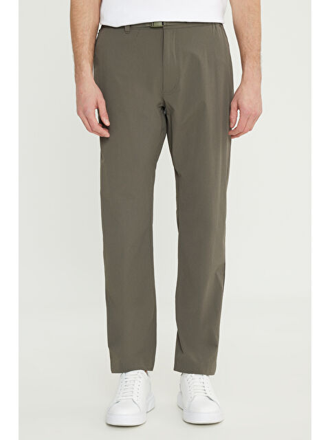 Altınyıldız Classics Erkek Haki Relax Fit Rahat Kesim Beli Lastikli Cepli Esnek Takım Elbise Pantolonu