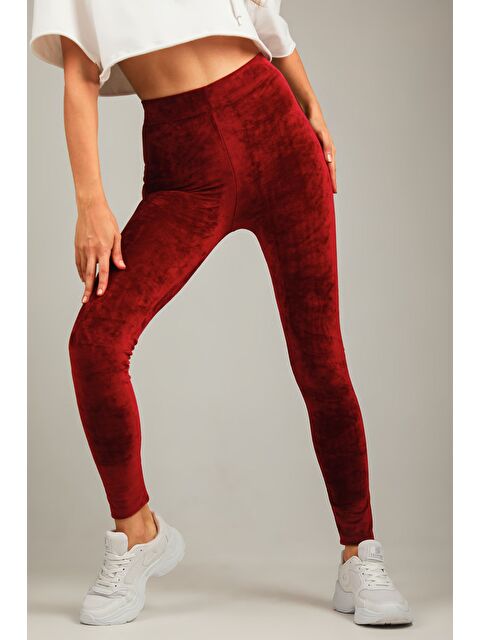 Gülseli Kadın Yüksek Bel Kadife Tayt - S000300449-19951