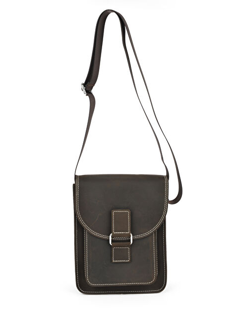 Ziya Ayakkabı Unisex Hakiki Deri Çapraz Çanta 143445Z324 Kahve - S000319730-19413