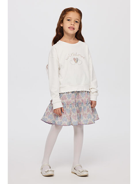 Panço Liberty Kumaş Nakışlı Kız Çocuk Sweatshirt - S000510567-20063