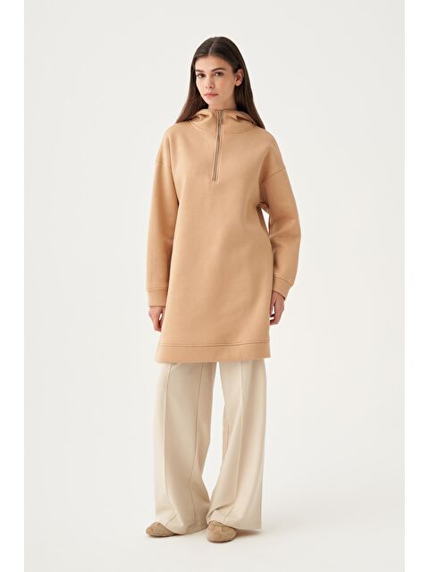 ALLDAY Vizon-Pamuklu Yarım Patlı Fermuarlı Tunik - S000505473-26429