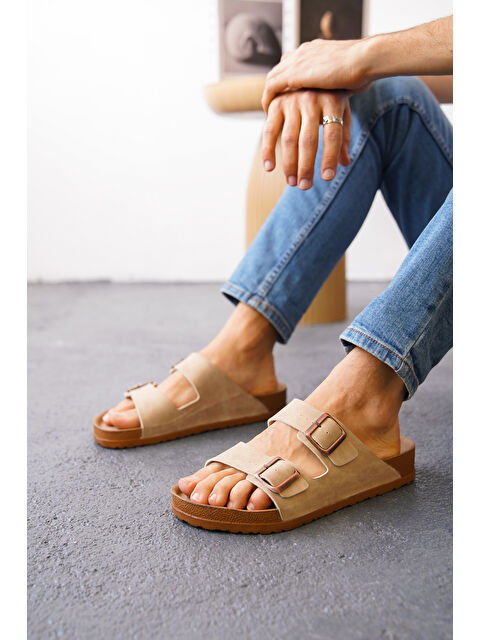 Daxtors Arizona Günlük Ortopedik Unisex Çift Tokalı Terlik