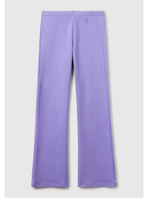 United Colors Of Benetton Kız Çocuk Mor Logo İşlemeli Bol Paça Tayt - S000358462-20042