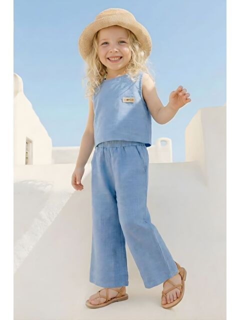 ZEYLAND Kız Çocuk Bluz Ve Pantolon Takım - Mavi