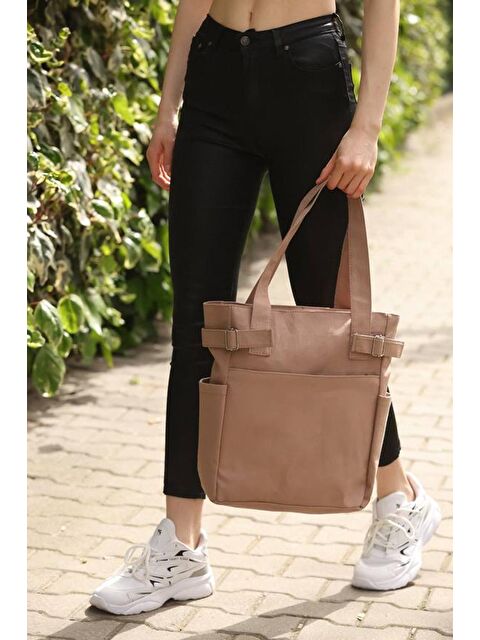 Letoon Günlük Çift Fermuarlı Toka Detaylı Cepli Omuz Çantası - S000269338-19413