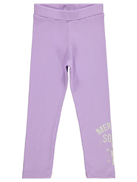 Civil Girls Mermaid Baskılı 6-9 Yaş Tayt - Lila