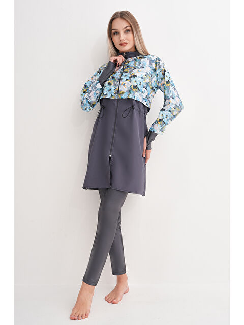 Remsa Tam Kapalı Tesettür Mayo 2322 Pera Sarılar Gri - S000358464-20600