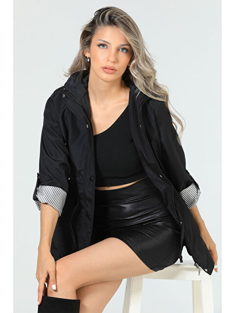 Gülseli Kadın Bel Bağcıklı Astarlı Trençkot - S000300441-19351