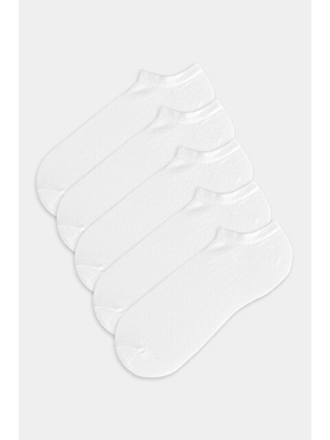 TUDORS 5'li Beyaz Patik Erkek Çorap