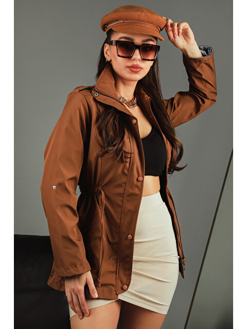 Gülseli Kadın Bel Bağcıklı Astarlı Trençkot - S000300441-4557