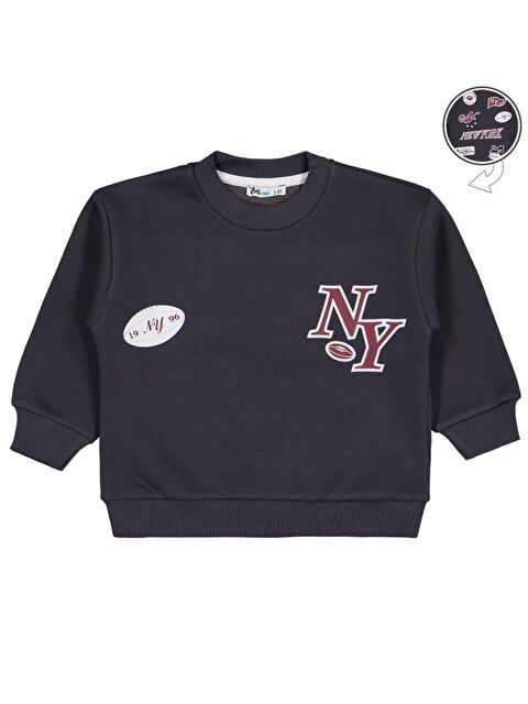 Civil Boys New York Baskılı 2-5 Yaş Sweatshirt - Gri 2-3 Yaş - S000483330-29666