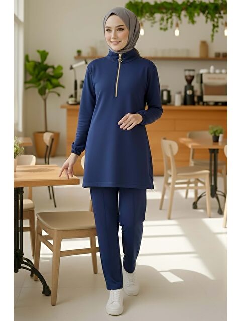 Tofisa Fermuarlı Modal İkili Takım Lacivert - 1013-LACIVERT - S000488866-21164