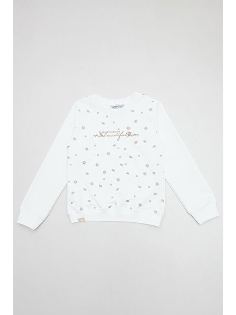 Fullamoda Beautiful Yazı Baskılı Kız Çocuk Sweatshirt - S000434722-19965