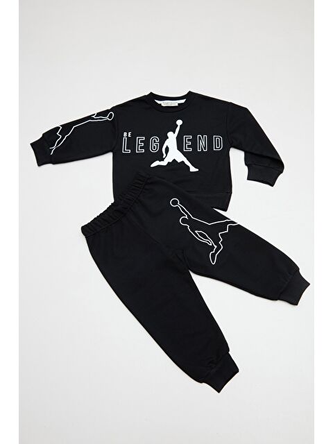 Fullamoda Yazı Ve Basketbolcu Baskılı Erkek Çocuk 2 Li Takım - S000436533-19351