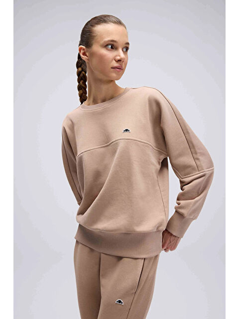 Ellesse Logolu Pamuklu Regular Fit Bisiklet Yaka Kadın Sweat EF567-BG - S000531209-19928