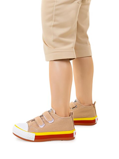 Kiko Kids Linen Cırtlı Erkek Bebek Keten Spor Ayakkabı - S000216437-19928