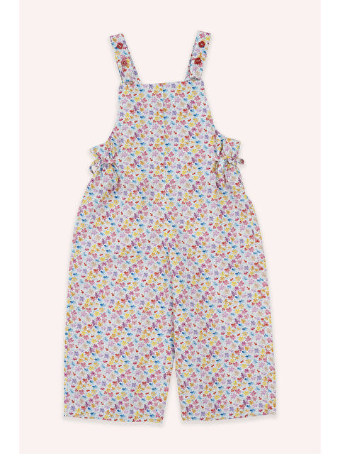 Panço Kız Bebek Çiçek Detaylı Pembe Salopet - S000523883-20024