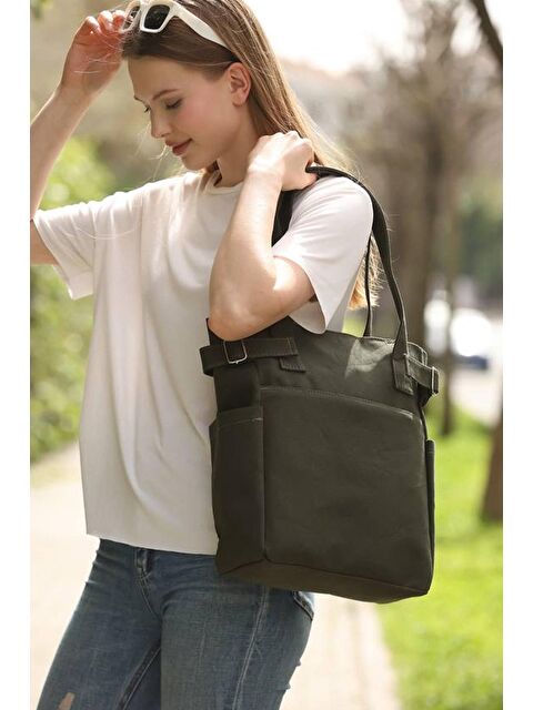 Letoon Günlük Çift Fermuarlı Toka Detaylı Cepli Omuz Çantası - S000269338-18547