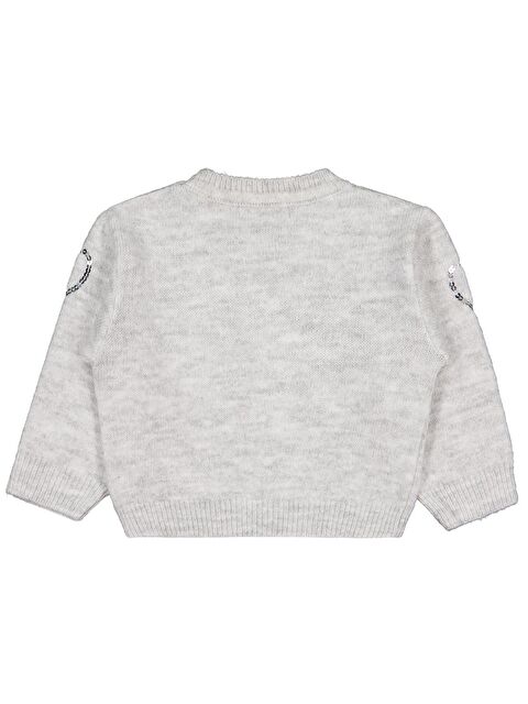 Civil Girls Pullu Kalp Nakışlı 2-5 Yaş Kazak - Gri 5-6 Yaş - S000494725-20600