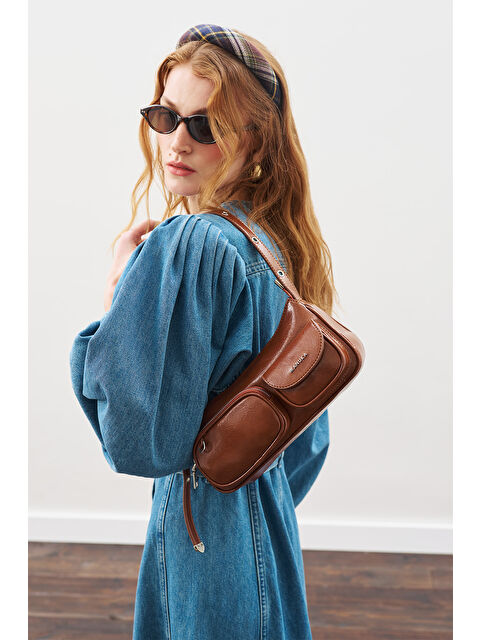 Manuka Camılla Cepli Çanta Kahverengi - S000465443-19413