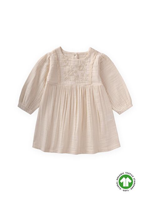 CİGİT Kız Çocuk Nakışlı Müslin Elbise - S000424429-19966