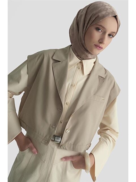 ARMİNE Beli Ayarlanabilir Yelek 25K4804 Vizon - S000489788-26429