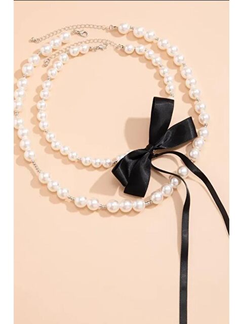 New Obsessions Olympe İkili Kombin İnci Choker Kolye - S000332563-20063