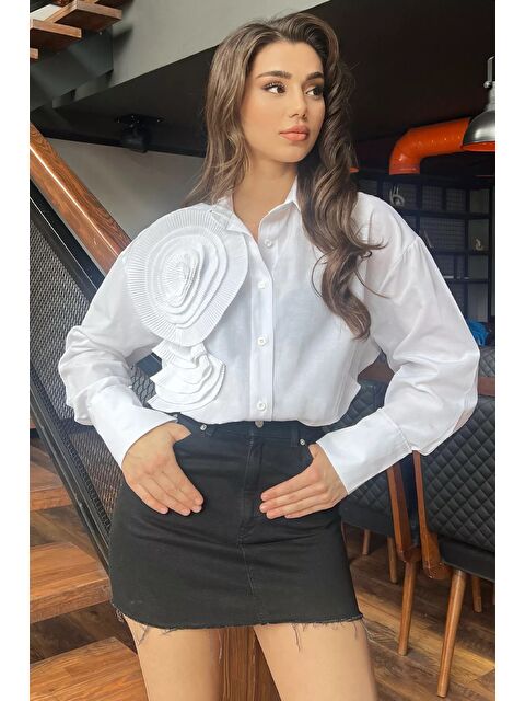 Gülseli Gül Detaylı Tarz Kadın Gömlek - S000310071-20063