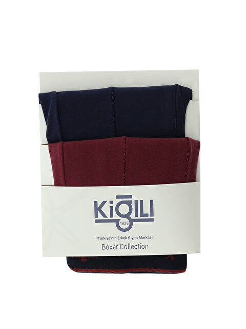 Kiğılı 2'li Pamuklu Büyük Beden Boxer Seti - S000418362-21164