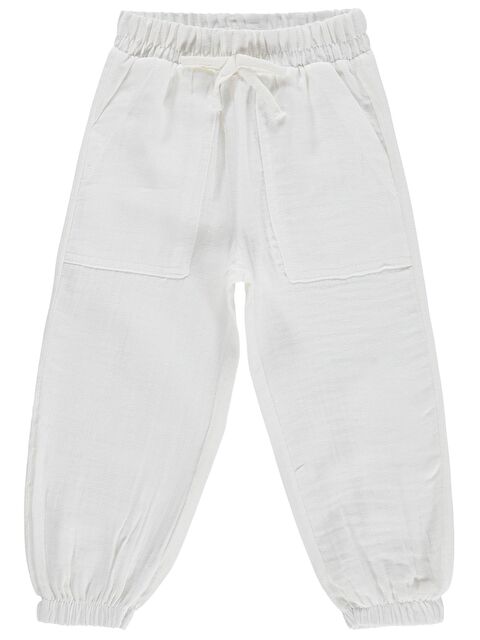 Civil Girls Jogger 2-5 Yaş Pantolon - Beyaz