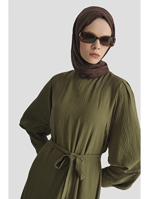 ARMİNE Balon Kollu Elbise 25Kd4013 Haki - S000490328-18547