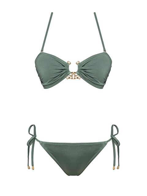 Sailor Moda Straplez Aksesuar Brezilya Bikini Takım - S000155283-20019