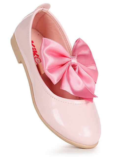Kiko Kids Tari Rugan Fiyonk Lastikli Kız Çocuk Babet Ayakkabı - S000342937-23490