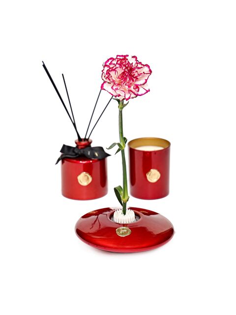 Missi Flora Design-Elegance Kırmızı Cam Vazo - S000513816-20045