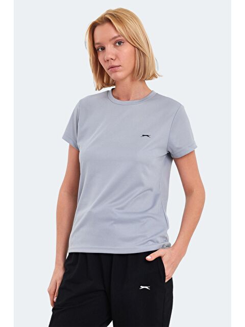 SLAZENGER Kadın Tişört Açık Gri