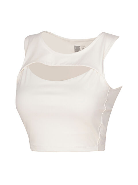 Hummel Bra Sagrado Kadın Ekru Yuvarlak Yaka Atlet - S000504721-19965