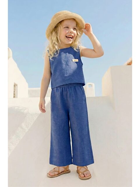 ZEYLAND Kız Çocuk Bluz Ve Pantolon Takım - Sax