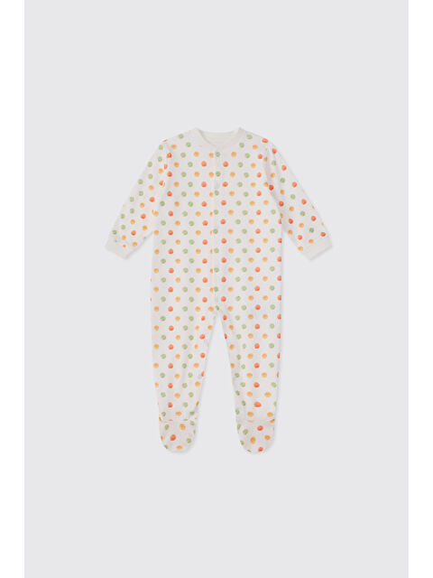 Panço Yenidoğan Puantiyeli Beyaz Tulum