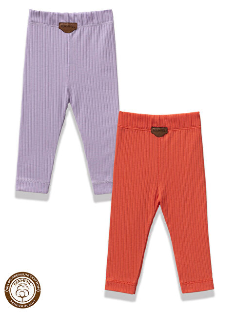 Mahfel 2 li Kiremit Lila Renkli Bebek Çocuk Tayt - S000354615-18657