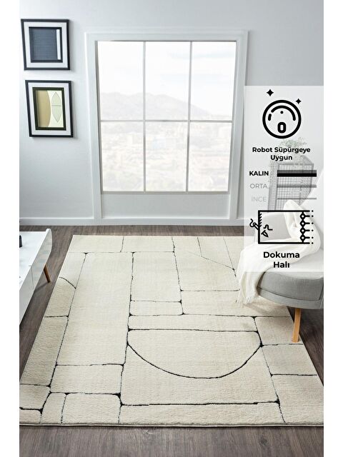 Konfor Halı Jung 7183 Modern Dokuma Yumuşak Post Shaggy Halı-80x300 cm - S000162729-19966