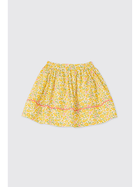 Panço Liberty Kumaş Çiçek Desenli Kız Bebek Etek