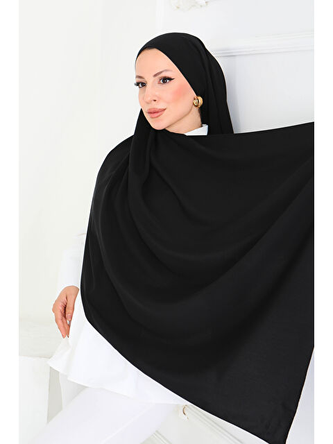Tofisa Medine İpeği Şal Siyah - 27852-SIYAH - S000463372-19351