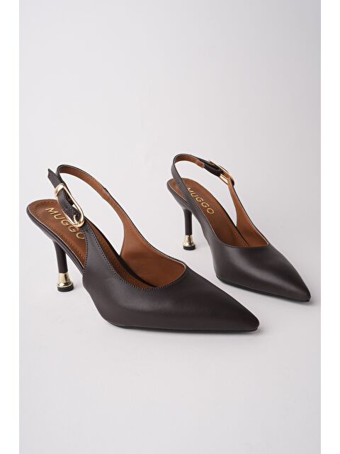 Muggo CHİC Sivri Burun Arkası Açık Kadın Topuklu Ayakkabı - S000517455-19413