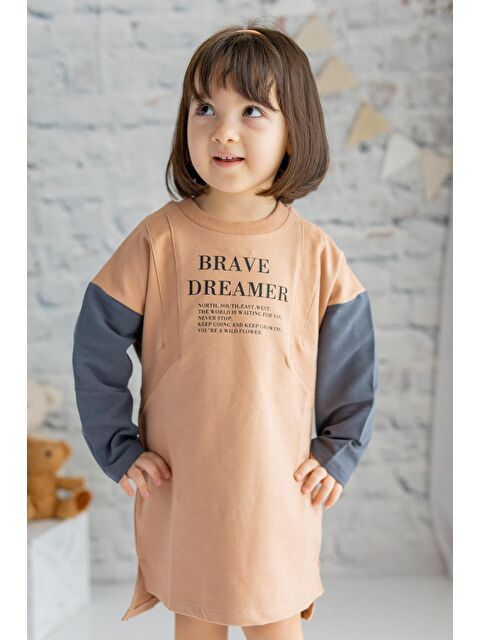 ZEYLAND Kız Çocuk Yazı Baskılı Örme Elbise - S000315038-20024