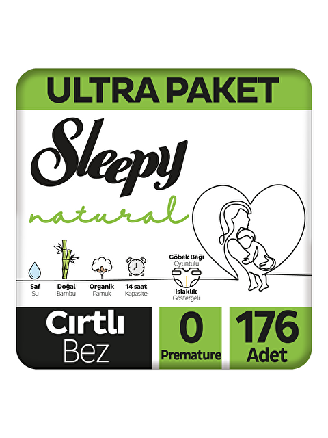 Sleepy Natural Ultra Paket Bebek Bezi 0 Numara Premature 176 Adet - S000110806-20063