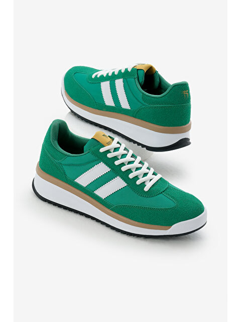 TONNY BLACK Unisex Yeşil Termo Taban Çift Şeritli Bağcıklı Spor Ayakkabı - S000493824-18194